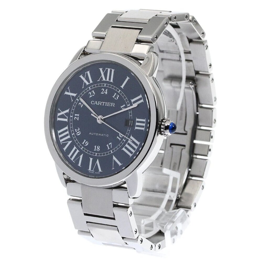 CARTIER Ronde Solo WSRN0023 Date Navy Dial Automatic Men's Watch_869307